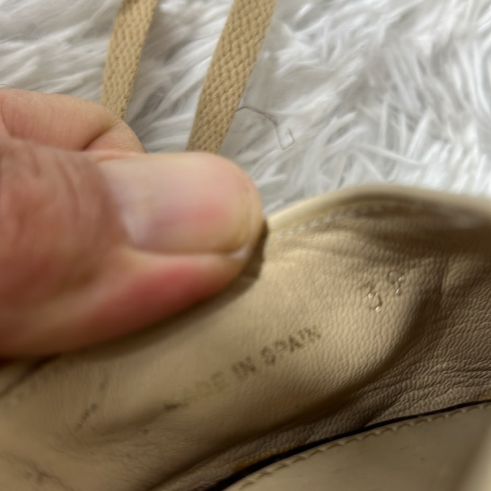 Louis Vuitton Tan and Red Wedge Shoes - Picture 12 of 13